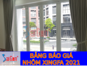 Bảng Báo Giá Nhôm Xingfa 2021 - Sài Gòn Cửa